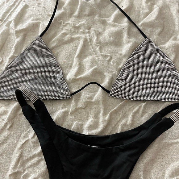 Black Rhinestone Bikini - Picture 4 of 8